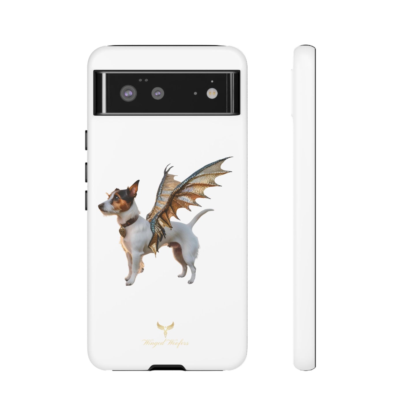 Fantasy Pet Phone Case - Tough Cases with Winged Jack Russell Dog Design