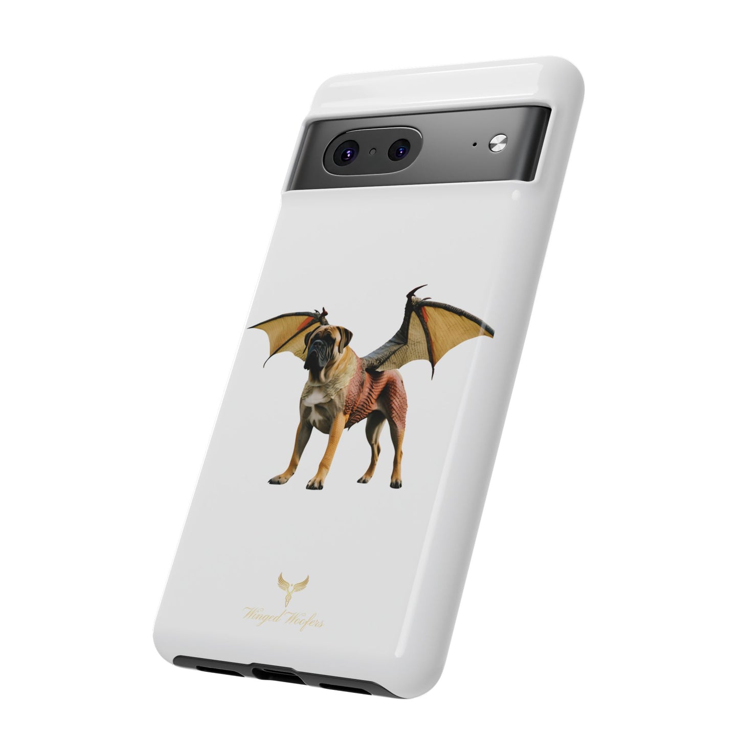 Fantasy Bullmastiff Dog Dragon Phone Case - Tough Cases with Winged Design