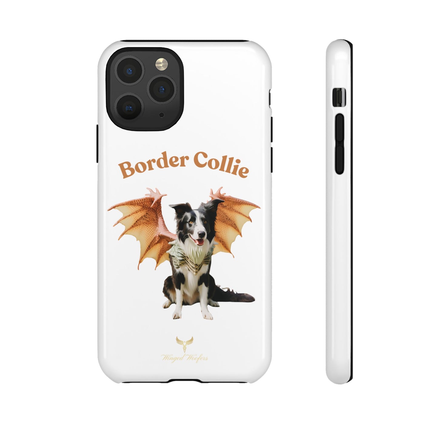 Border Collie Dragon Phone Case - Tough Cases for Dog Lovers