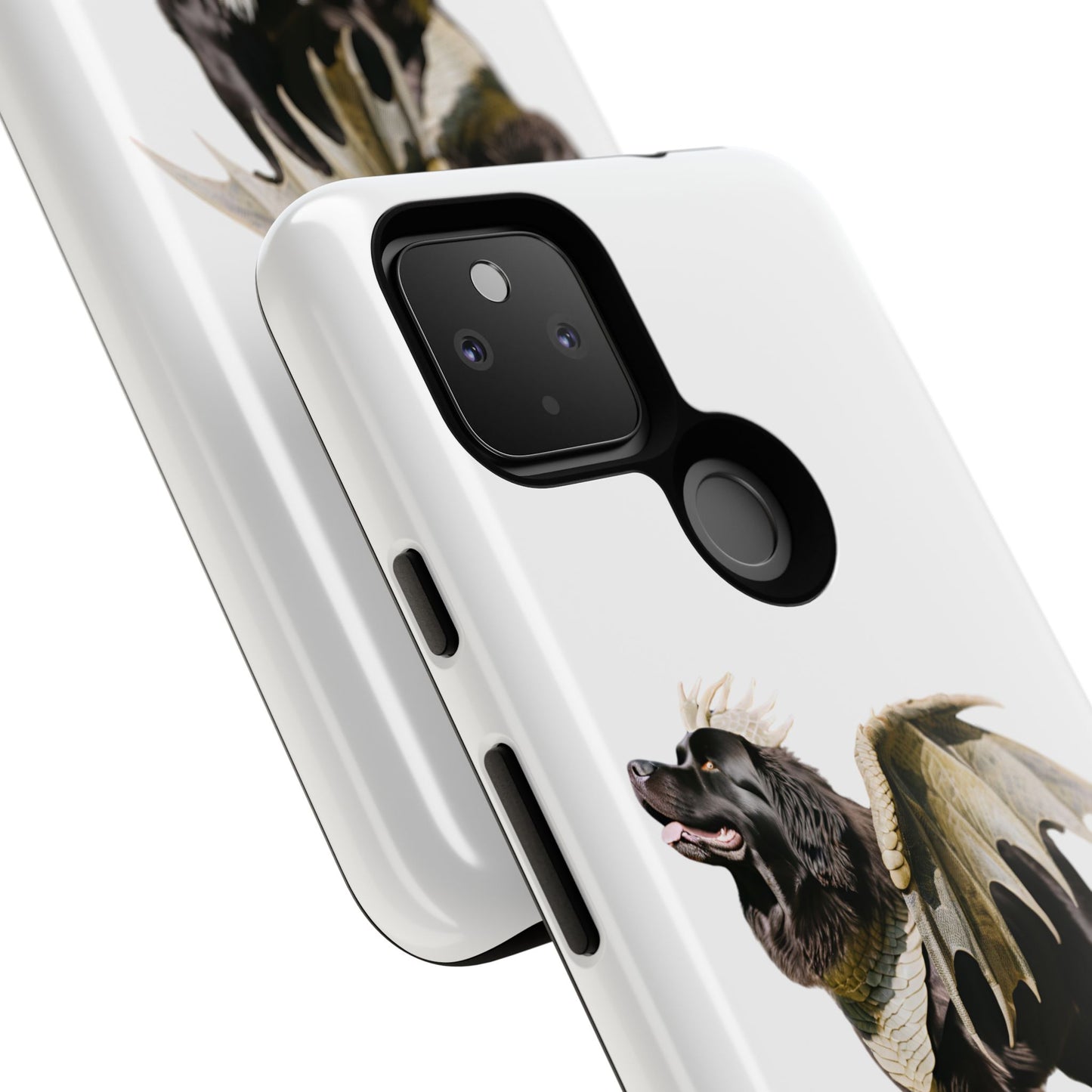 Magical Newfoundland Dog Phone Case - Tough & Stylish Cover with Winged Canine Design