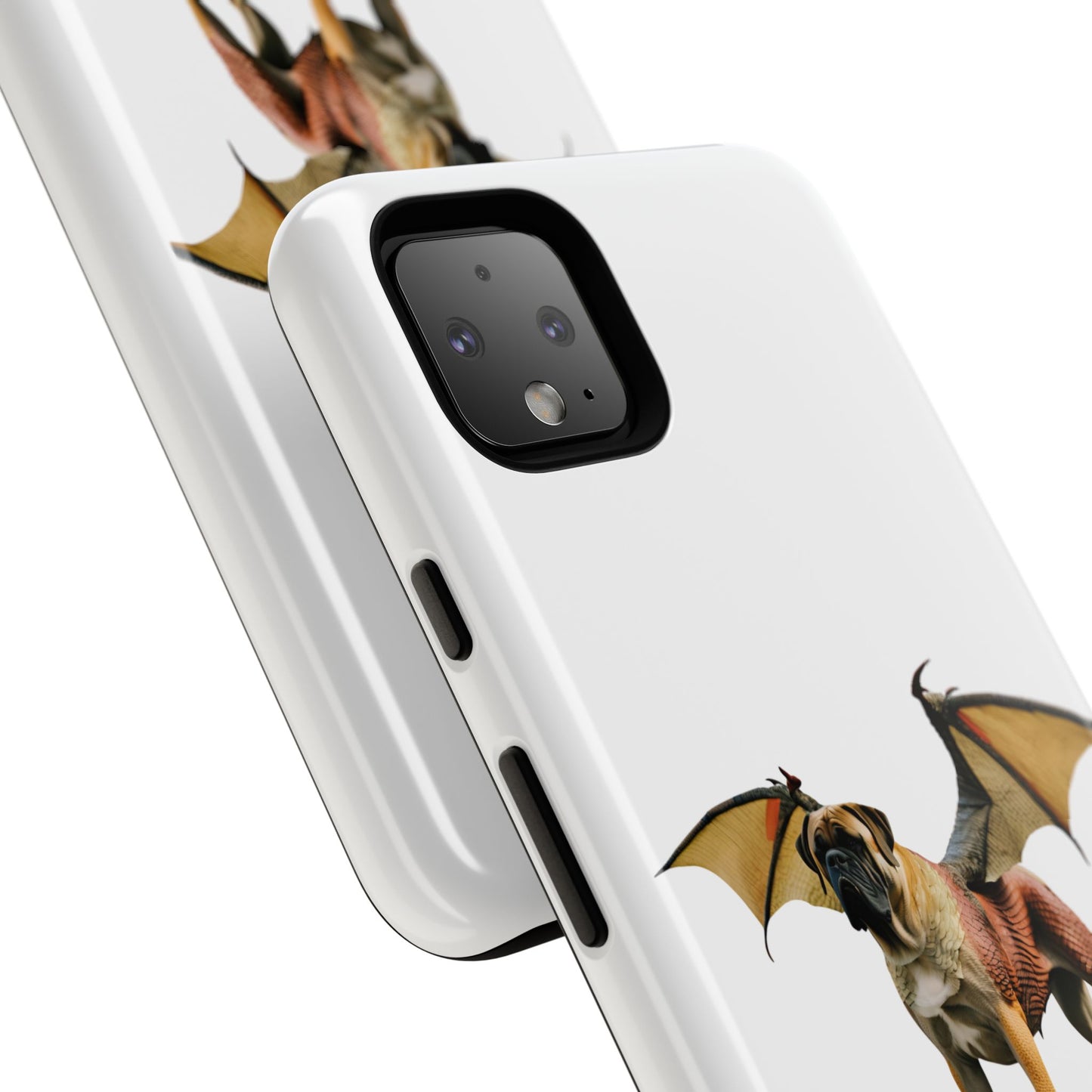 Fantasy Bullmastiff Dog Dragon Phone Case - Tough Cases with Winged Design