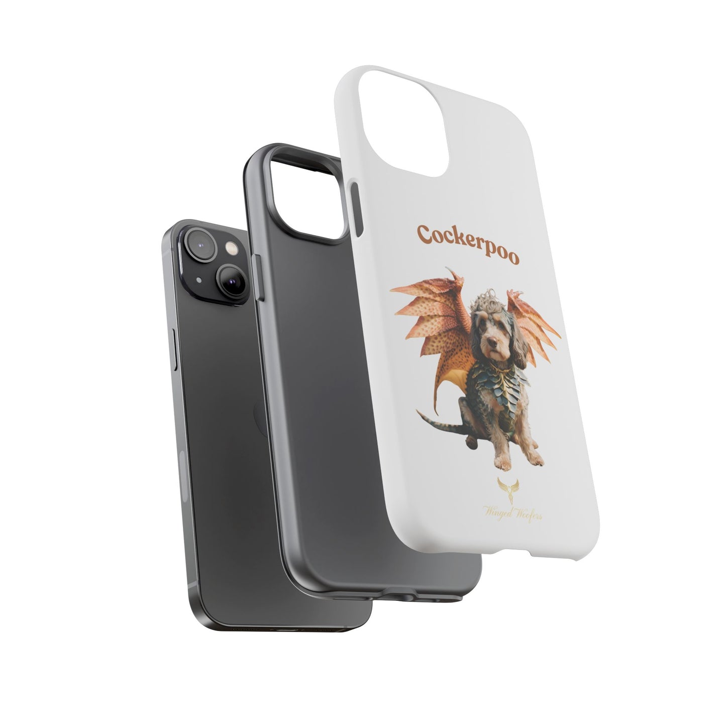 Cockerpoo Dragon Phone Case – Tough & Whimsical Pet Lover Gift