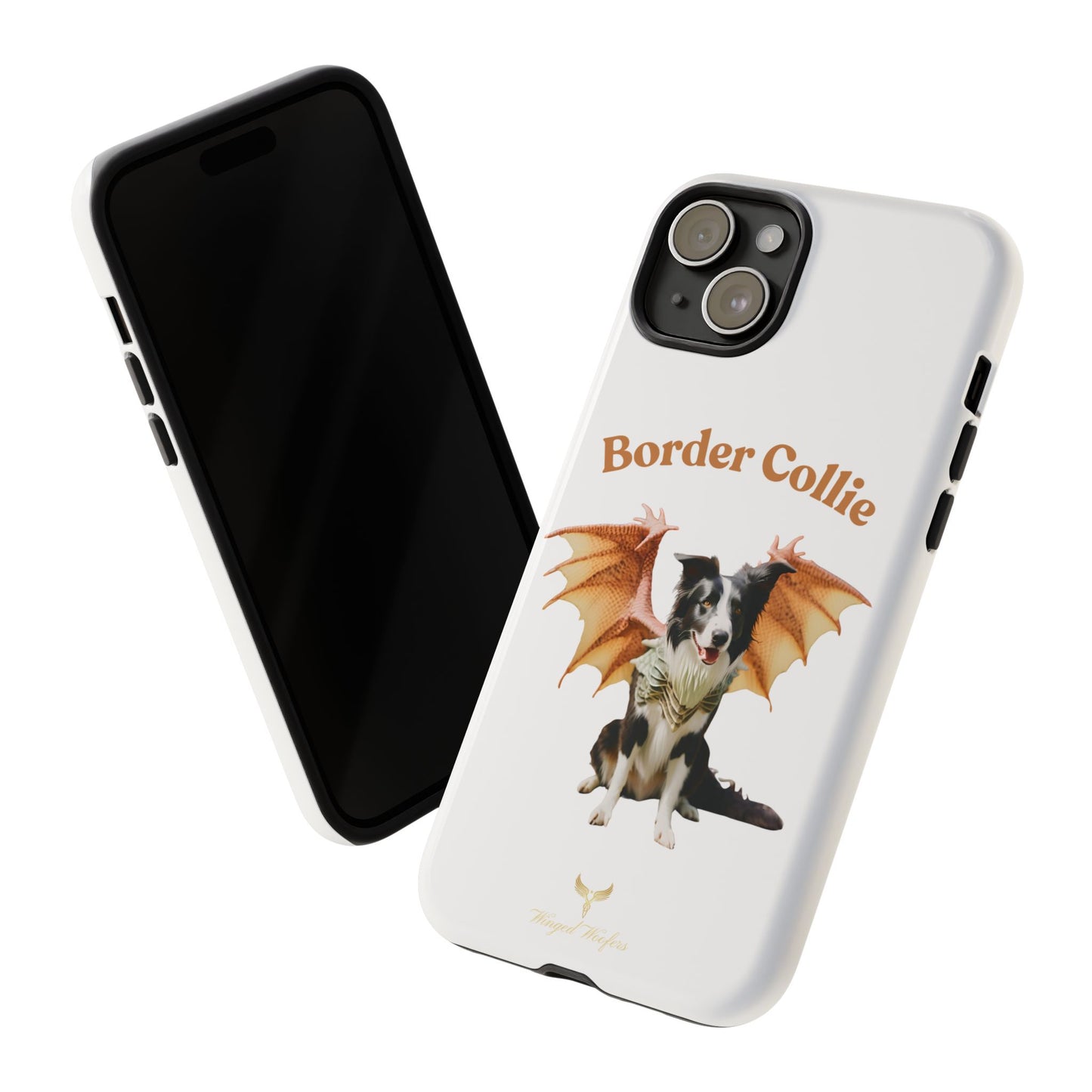 Border Collie Dragon Phone Case - Tough Cases for Dog Lovers