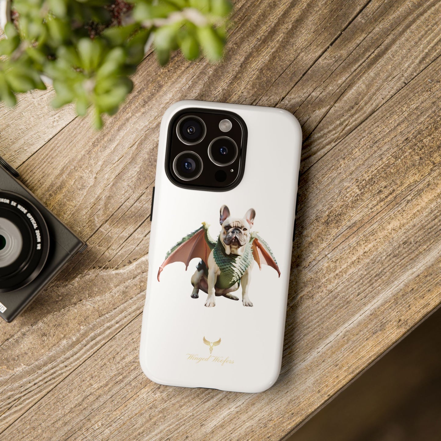 Fantasy French Bulldog Pet Phone Case with Dog in Wings Design