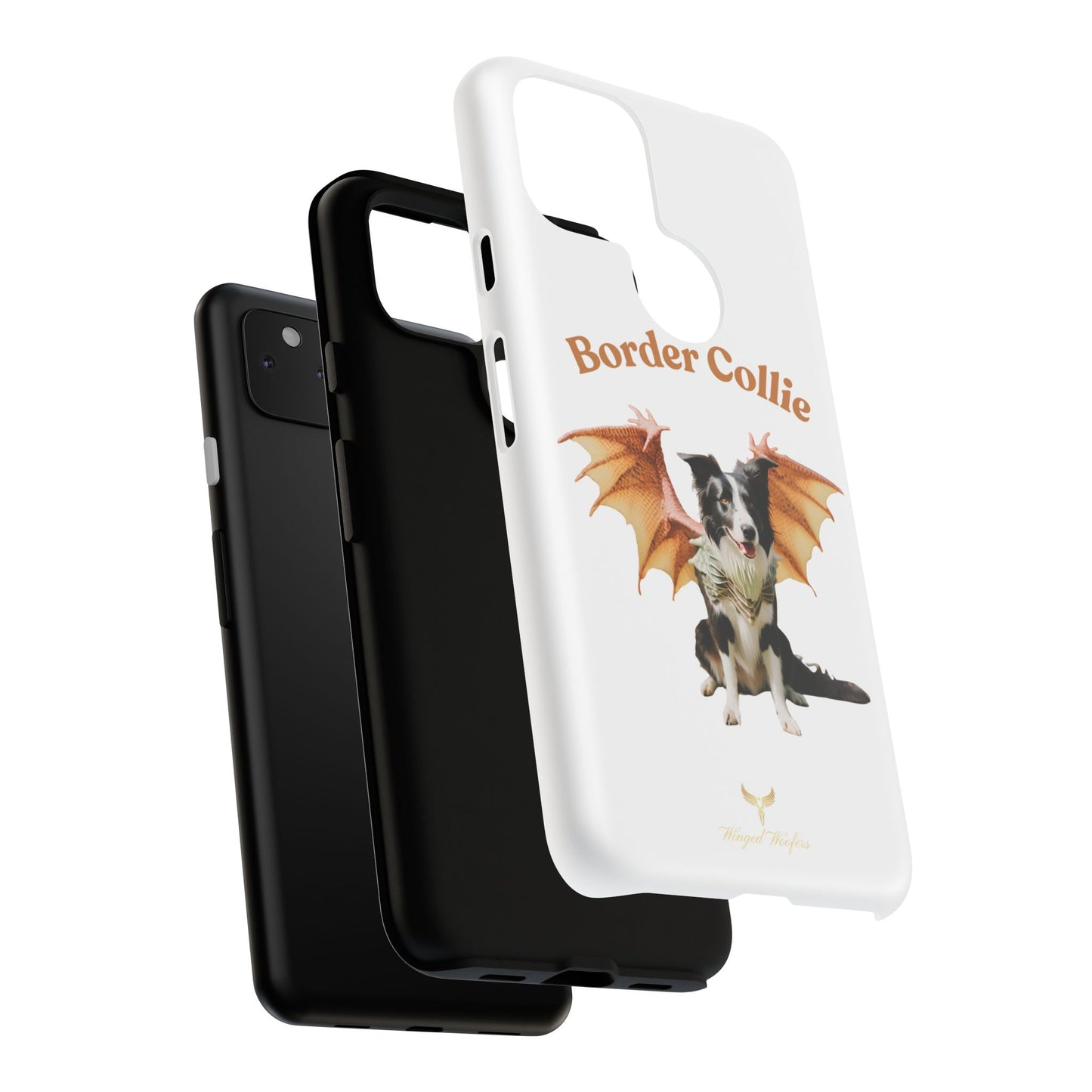 Border Collie Dragon Phone Case - Tough Cases for Dog Lovers