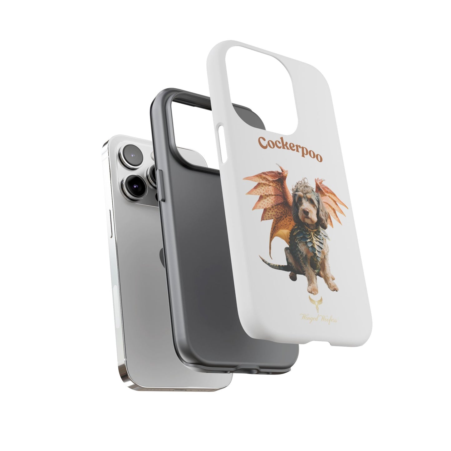 Cockerpoo Dragon Phone Case – Tough & Whimsical Pet Lover Gift