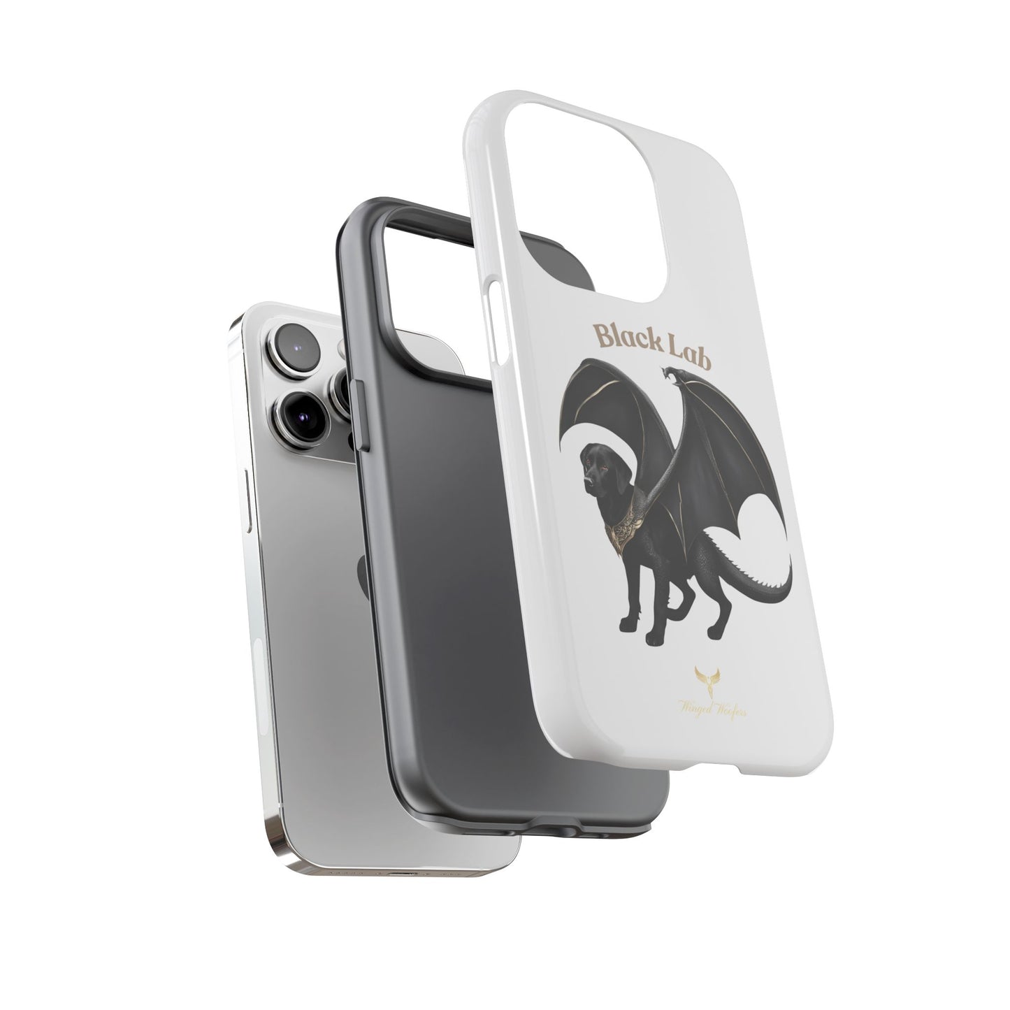 Black Labrador Dragon Case - Tough Phone Case for Pet Lovers