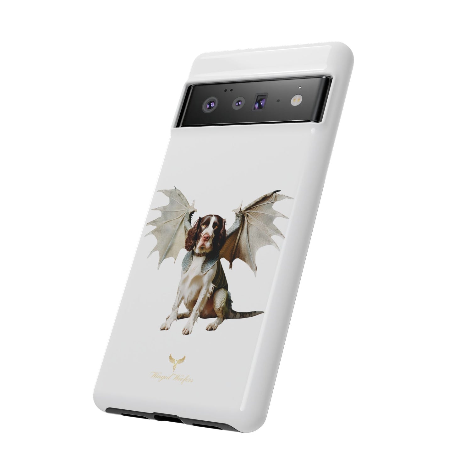 Fantasy Springer Spaniel Dog Phone Case - Tough Cases with Winged Companion Design