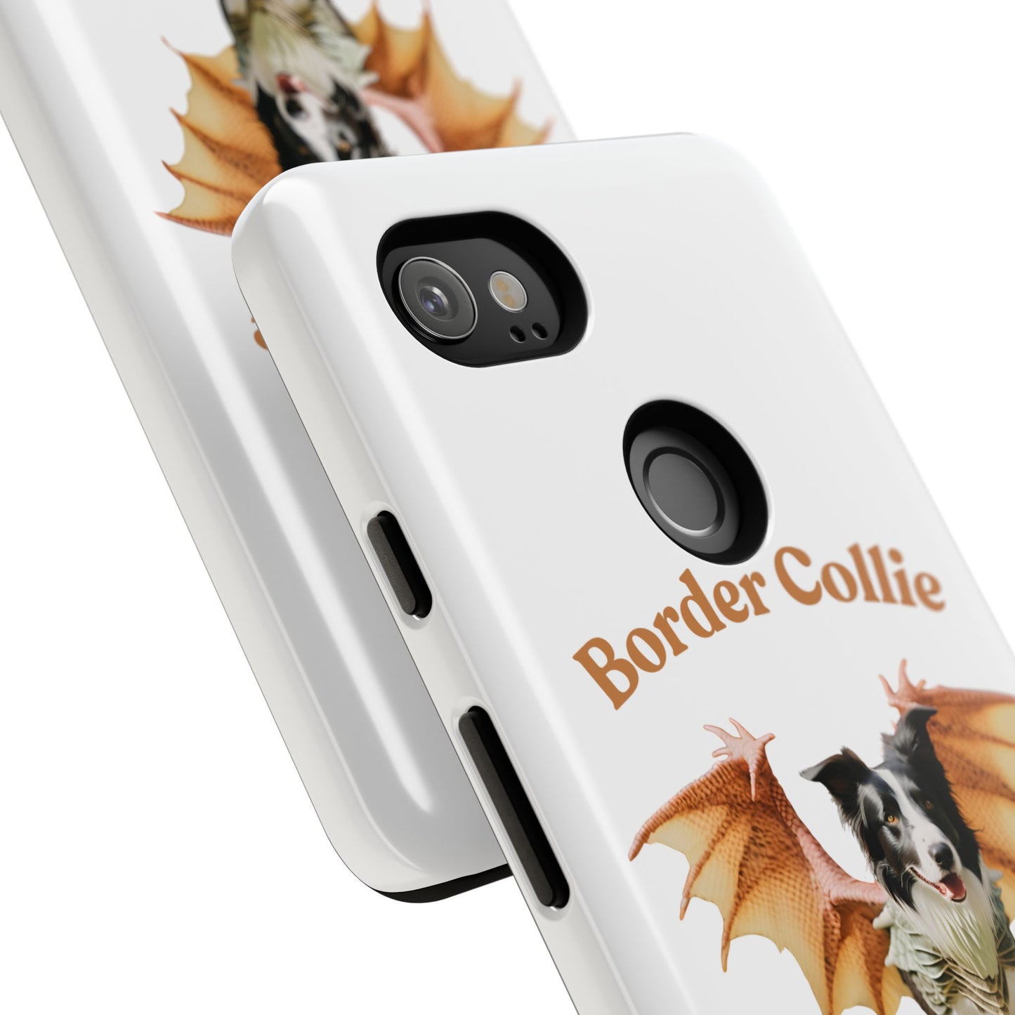 Border Collie Dragon Phone Case - Tough Cases for Dog Lovers