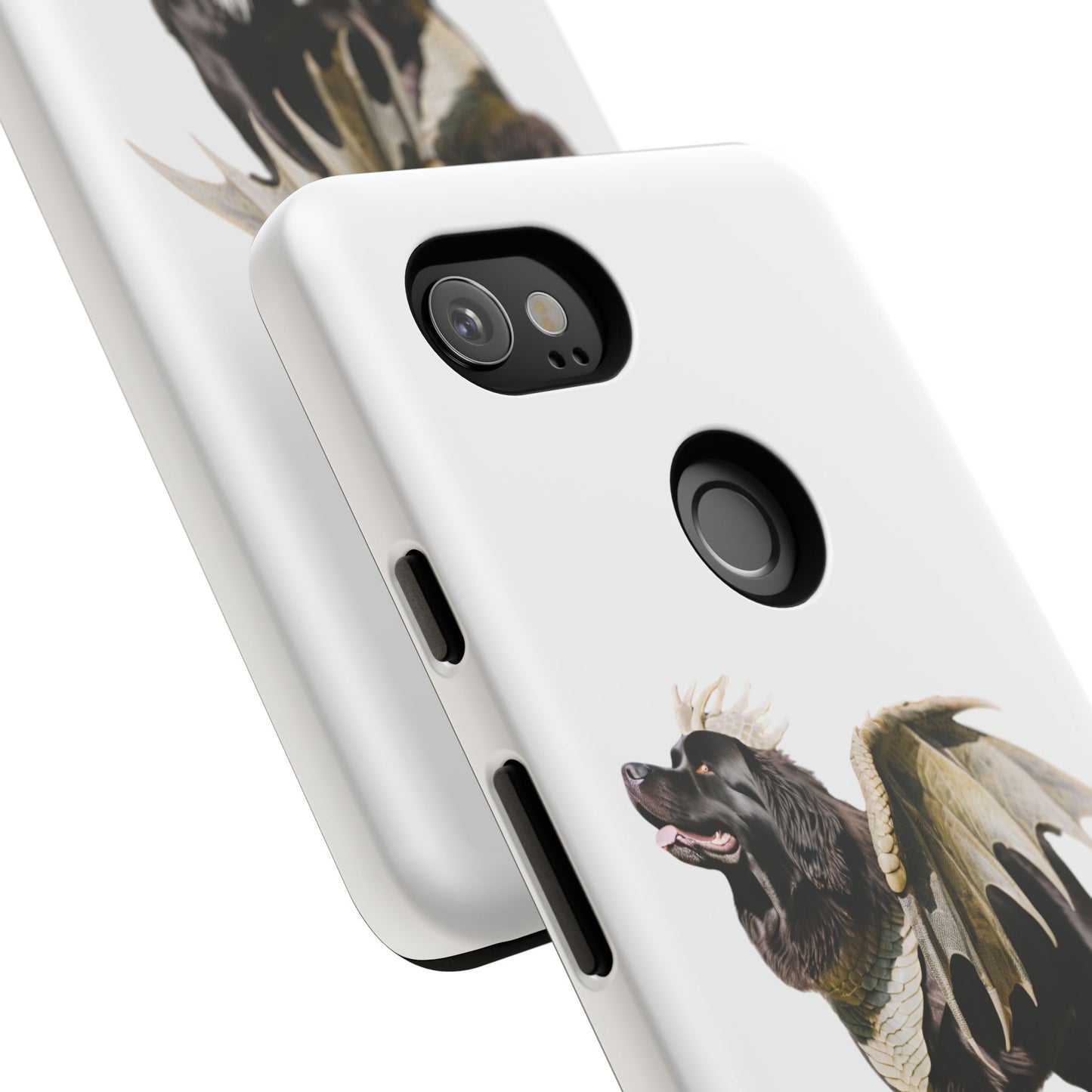 Magical Newfoundland Dog Phone Case - Tough & Stylish Cover with Winged Canine Design