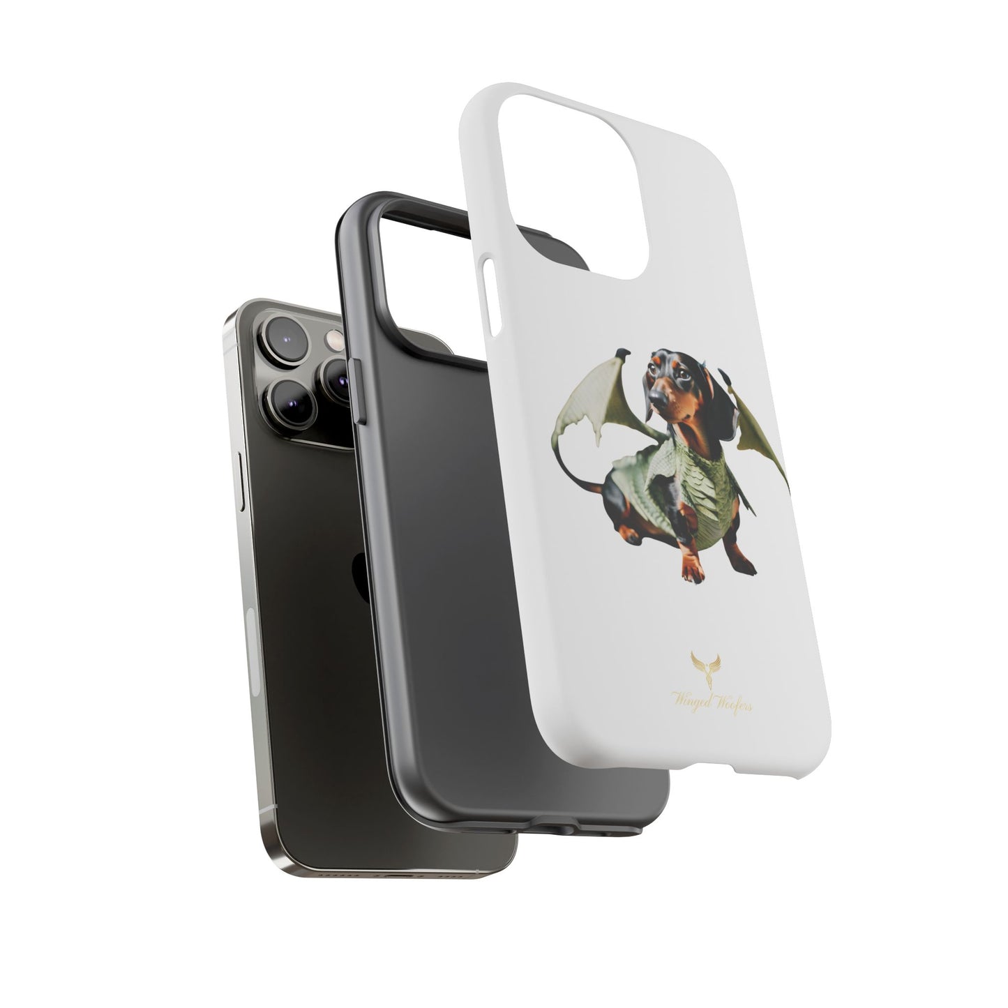 Whimsical Dragon Dog Phone Case - Tough Cases for Pet Lovers