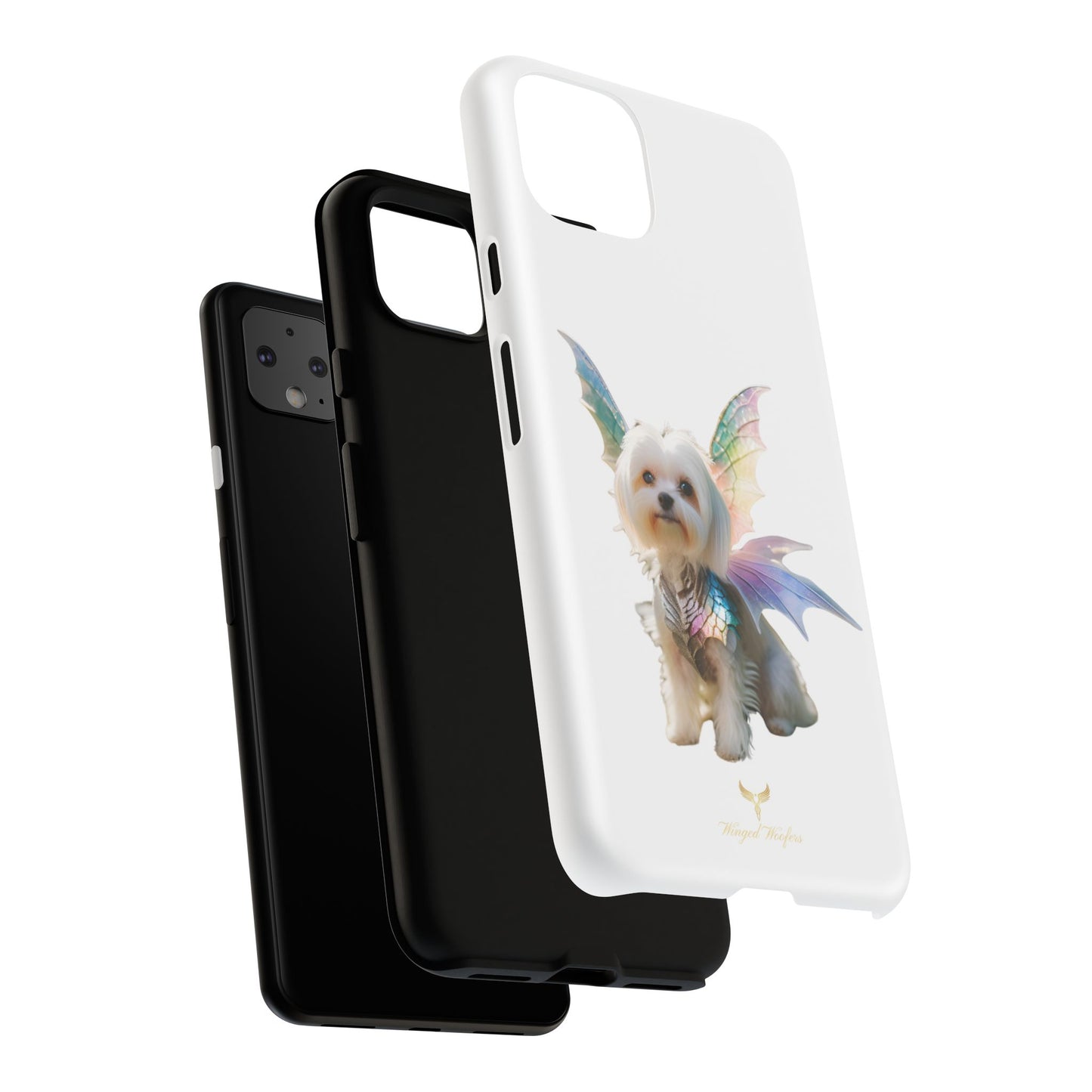 Maltese Dog with Wings Tough Phone Cases