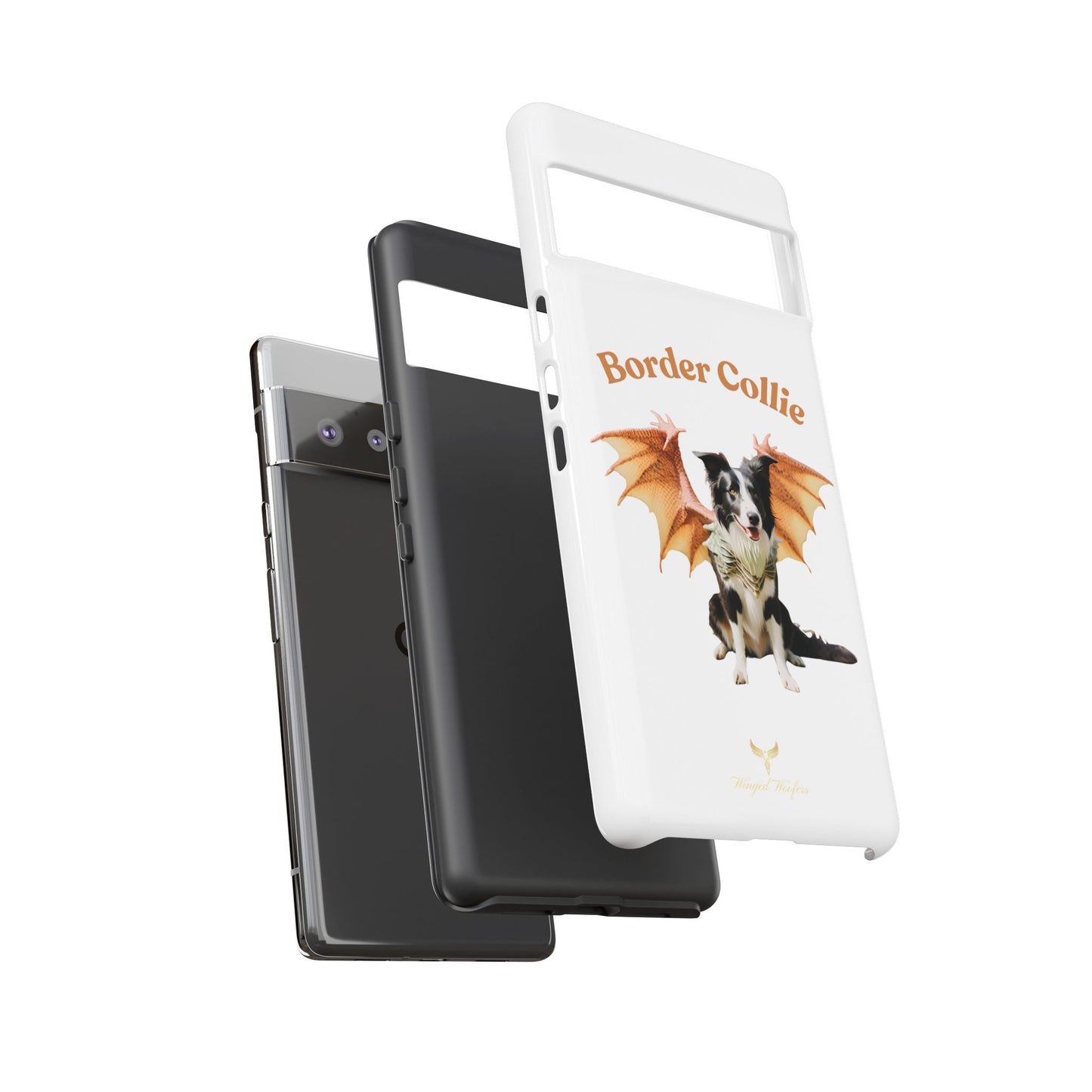 Border Collie Dragon Phone Case - Tough Cases for Dog Lovers