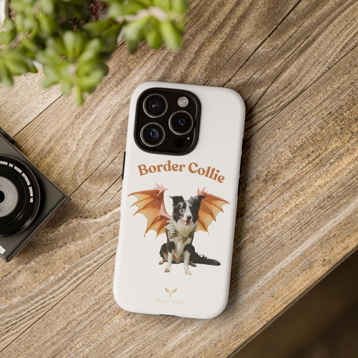 Border Collie Dragon Phone Case - Tough Cases for Dog Lovers