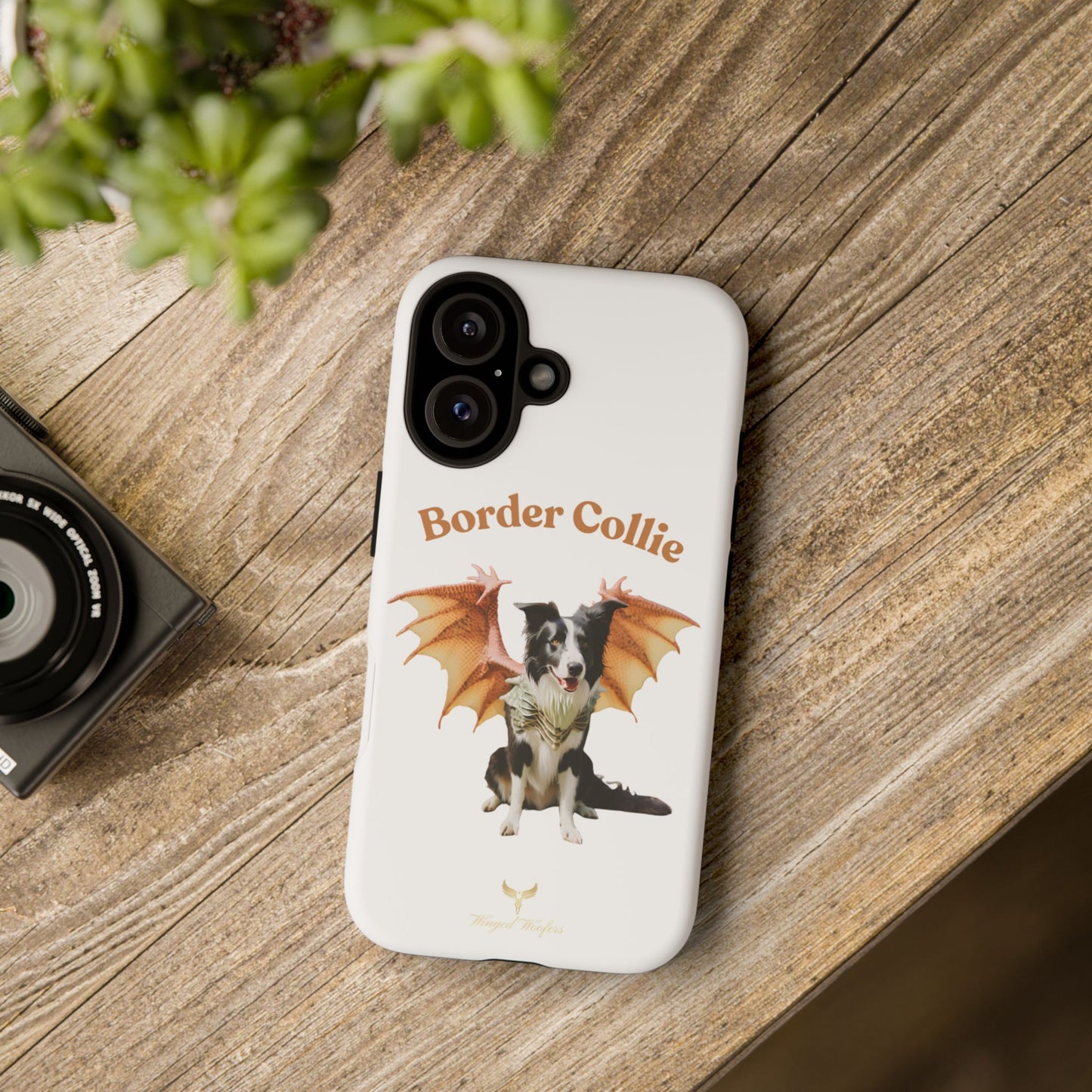 Border Collie Dragon Phone Case - Tough Cases for Dog Lovers