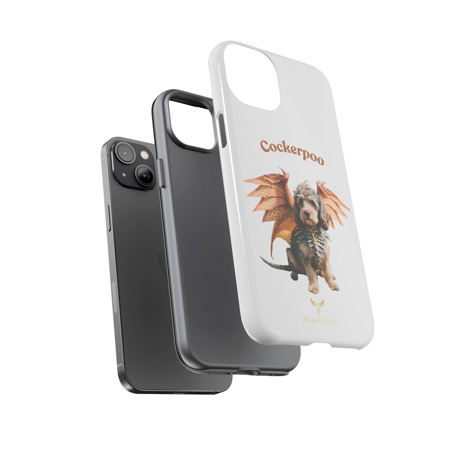 Cockerpoo Dragon Phone Case – Tough & Whimsical Pet Lover Gift