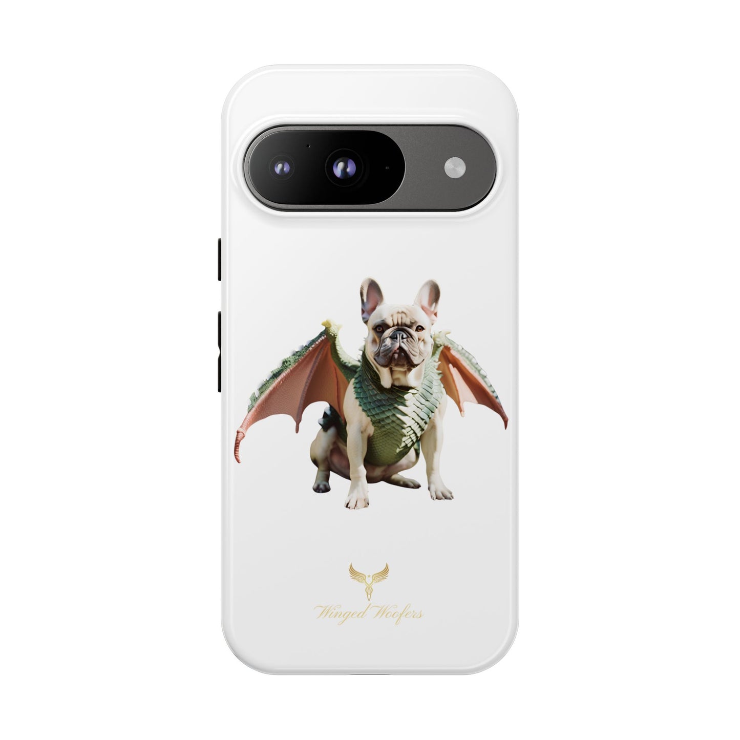 Fantasy French Bulldog Pet Phone Case with Dog in Wings Design