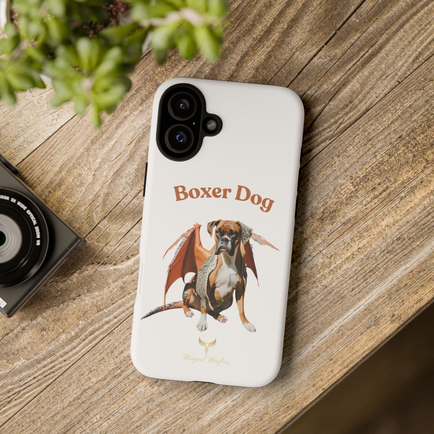 Boxer Dog Dragon Art Phone Case - Tough Cases