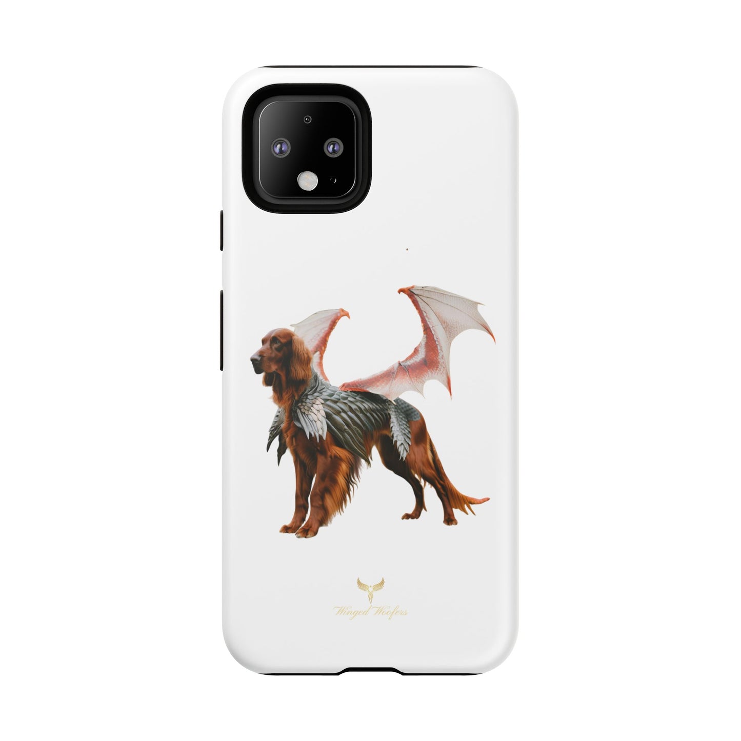 Fantasy Irish Setter with Dragon Wings Phone Case - Tough Cases with Winged Dog Design