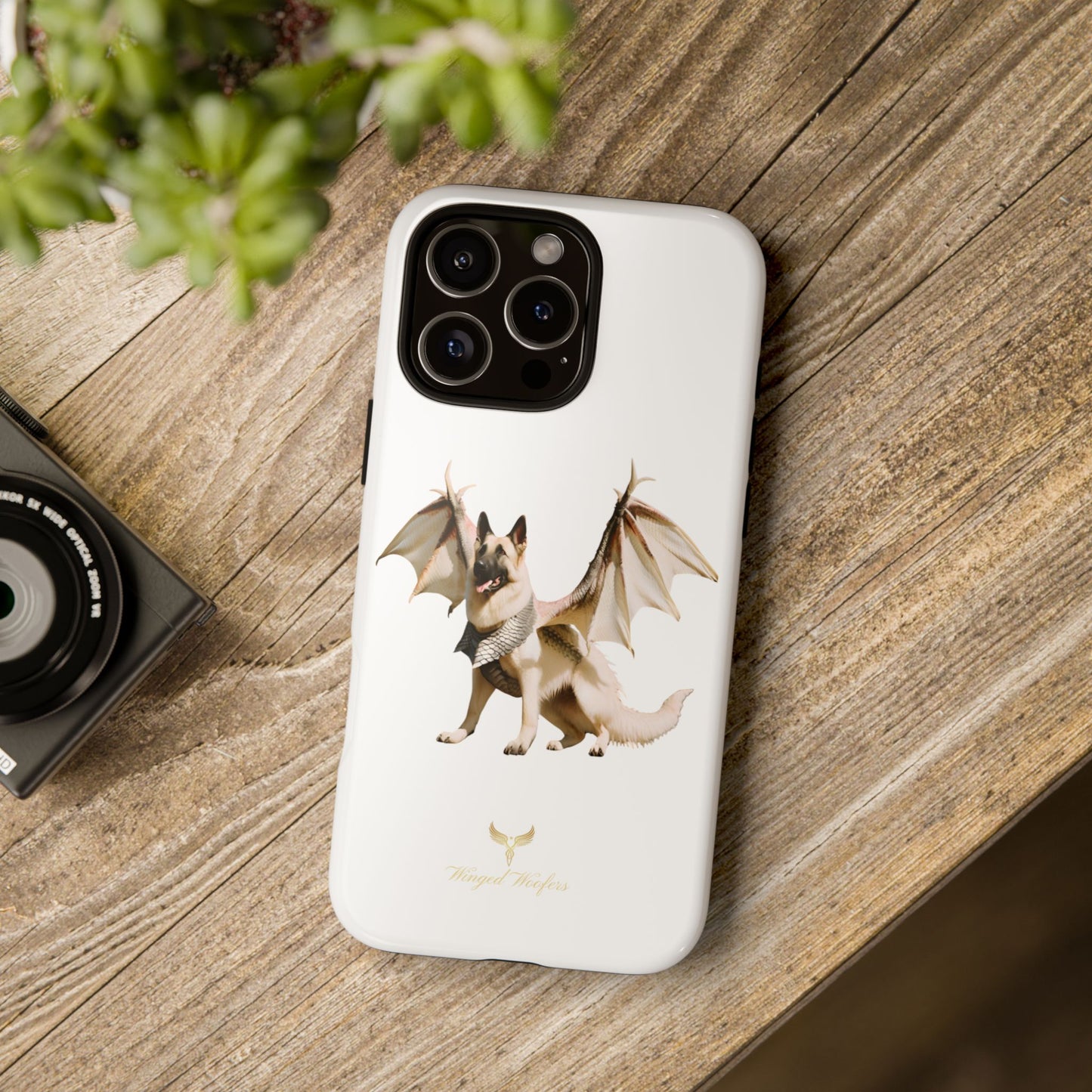 Magical White German Shepherd Dragon Dog Phone Case - Tough, Stylish Protection