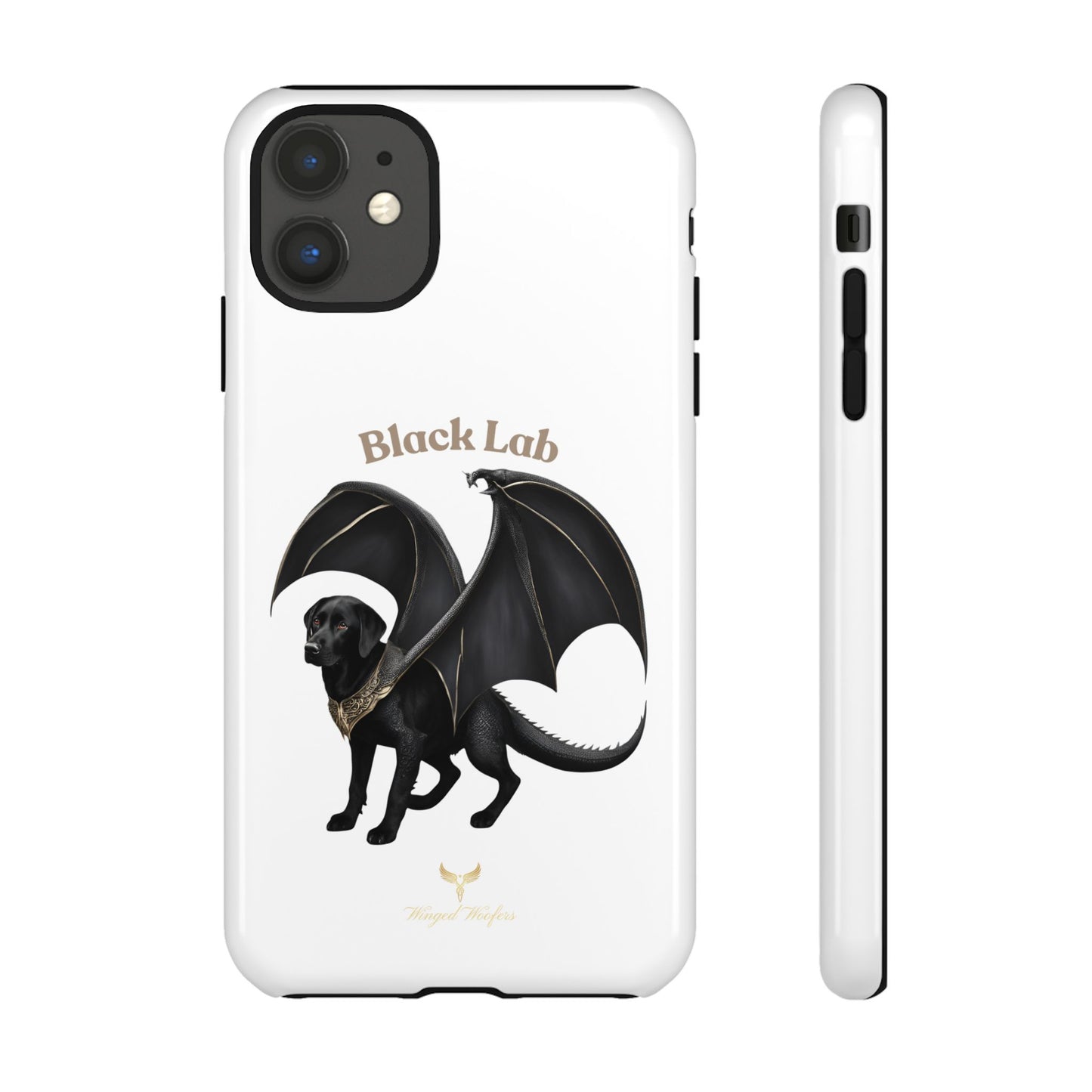 Black Labrador Dragon Case - Tough Phone Case for Pet Lovers