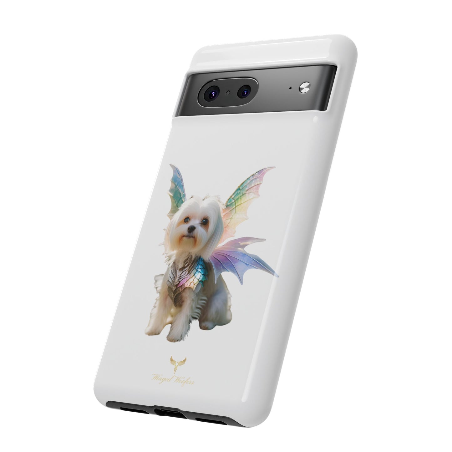 Maltese Dog with Wings Tough Phone Cases