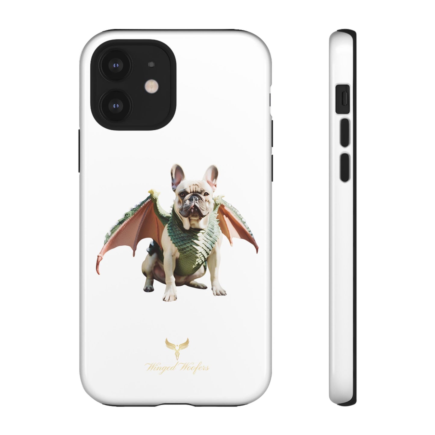 Fantasy French Bulldog Pet Phone Case with Dog in Wings Design