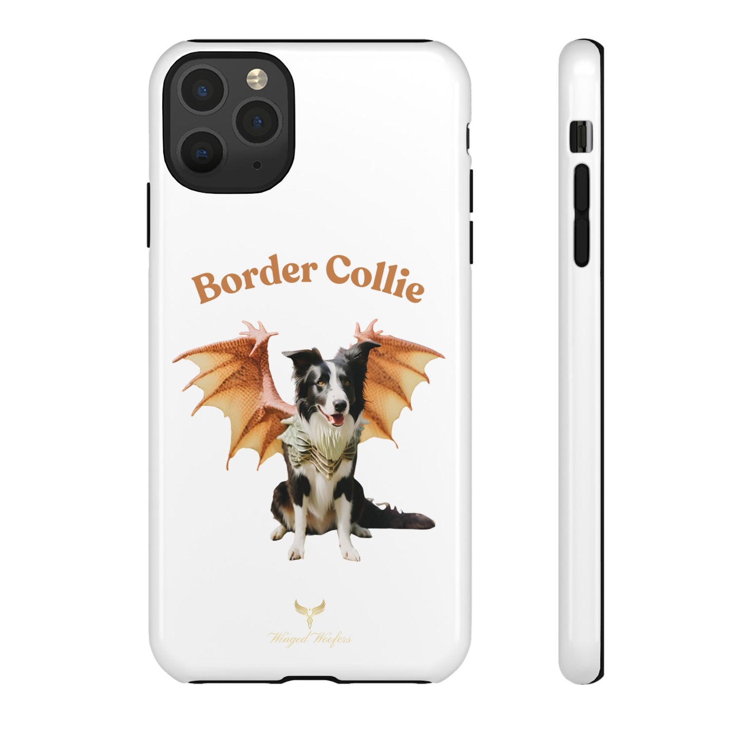 Border Collie Dragon Phone Case - Tough Cases for Dog Lovers