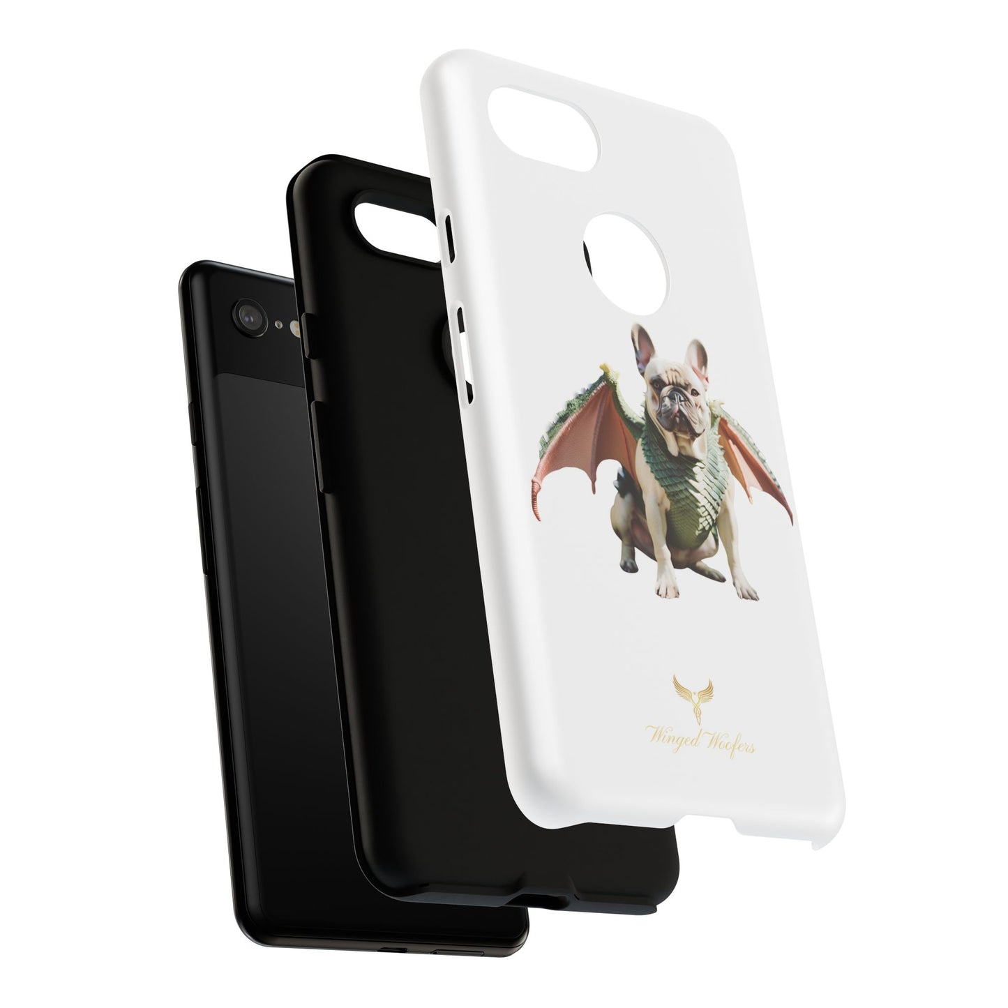 Fantasy French Bulldog Pet Phone Case with Dog in Wings Design