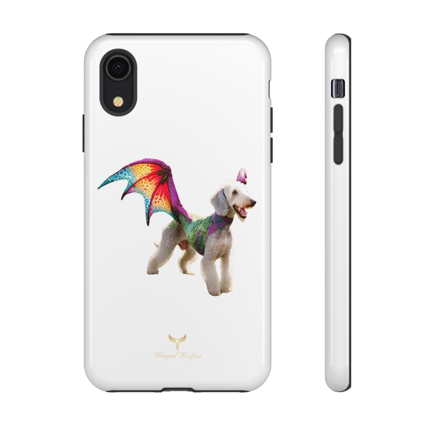 Mythical Bedlington Terrier with Wings Dog iPhone Case | Tough Cases for Pet Lovers