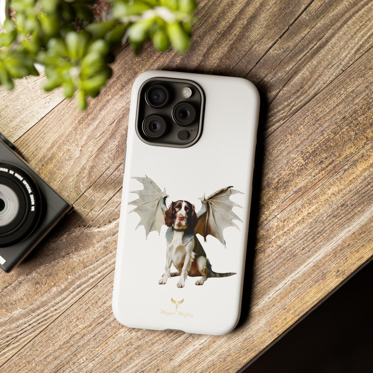 Fantasy Springer Spaniel Dog Phone Case - Tough Cases with Winged Companion Design