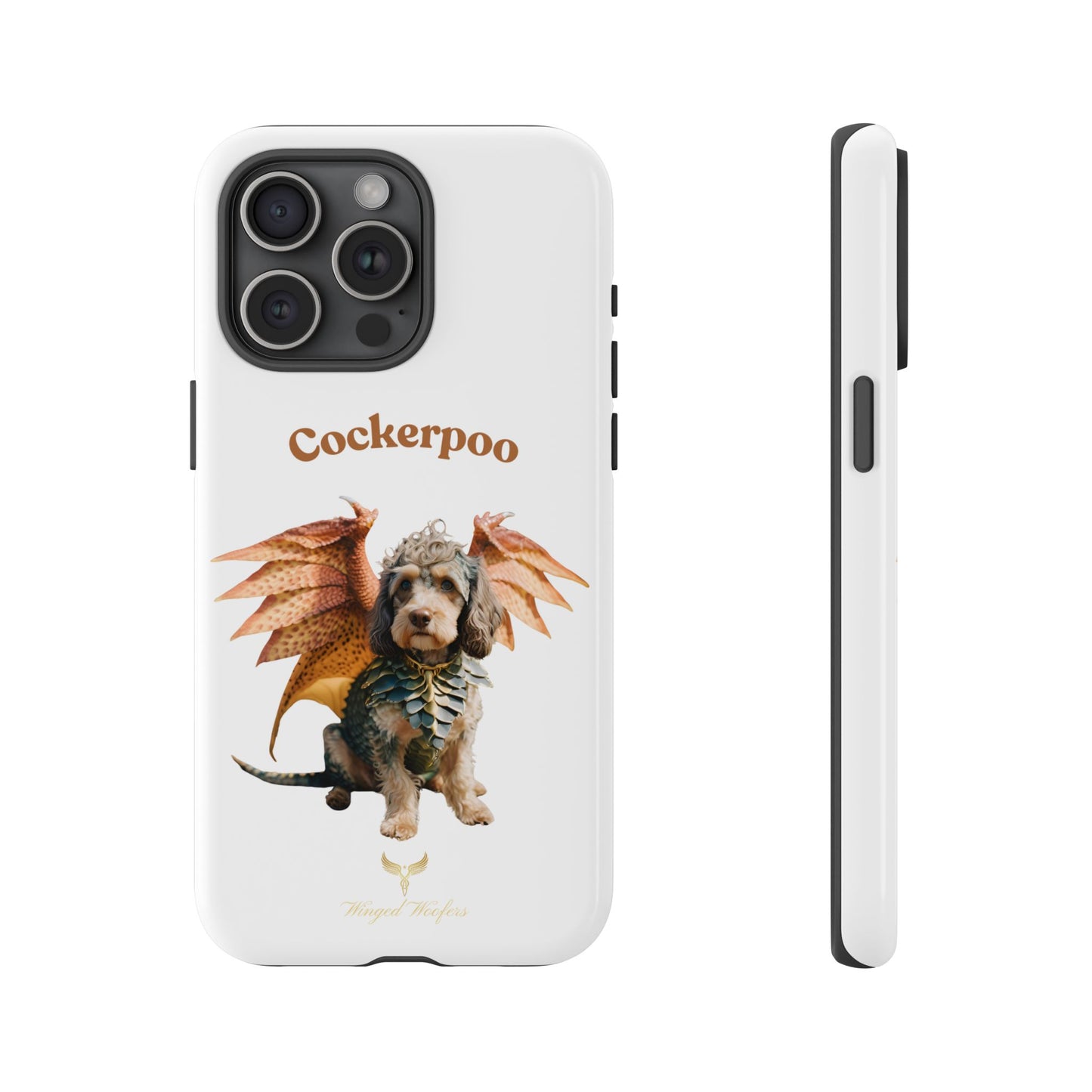 Cockerpoo Dragon Phone Case – Tough & Whimsical Pet Lover Gift