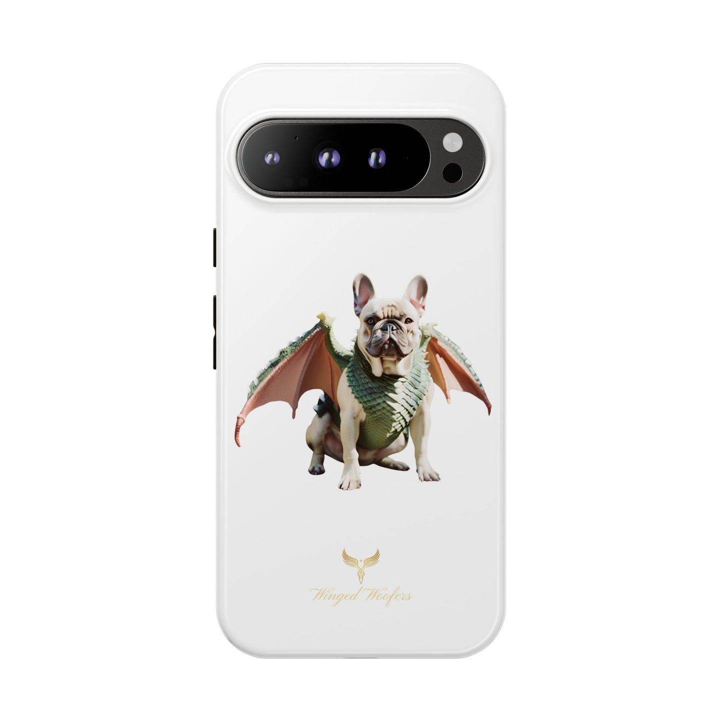 Fantasy French Bulldog Pet Phone Case with Dog in Wings Design