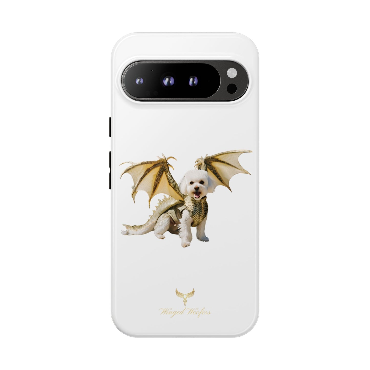 Cute Dragon Bichon Frisé Dog Phone Case - Tough and Stylish Pet-Themed Cover