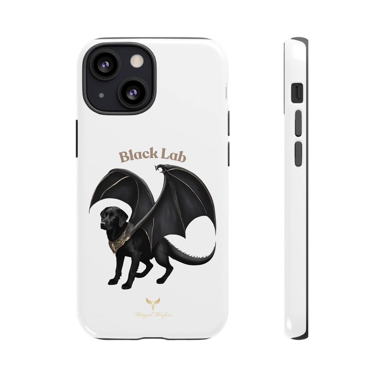 Black Labrador Dragon Case - Tough Phone Case for Pet Lovers