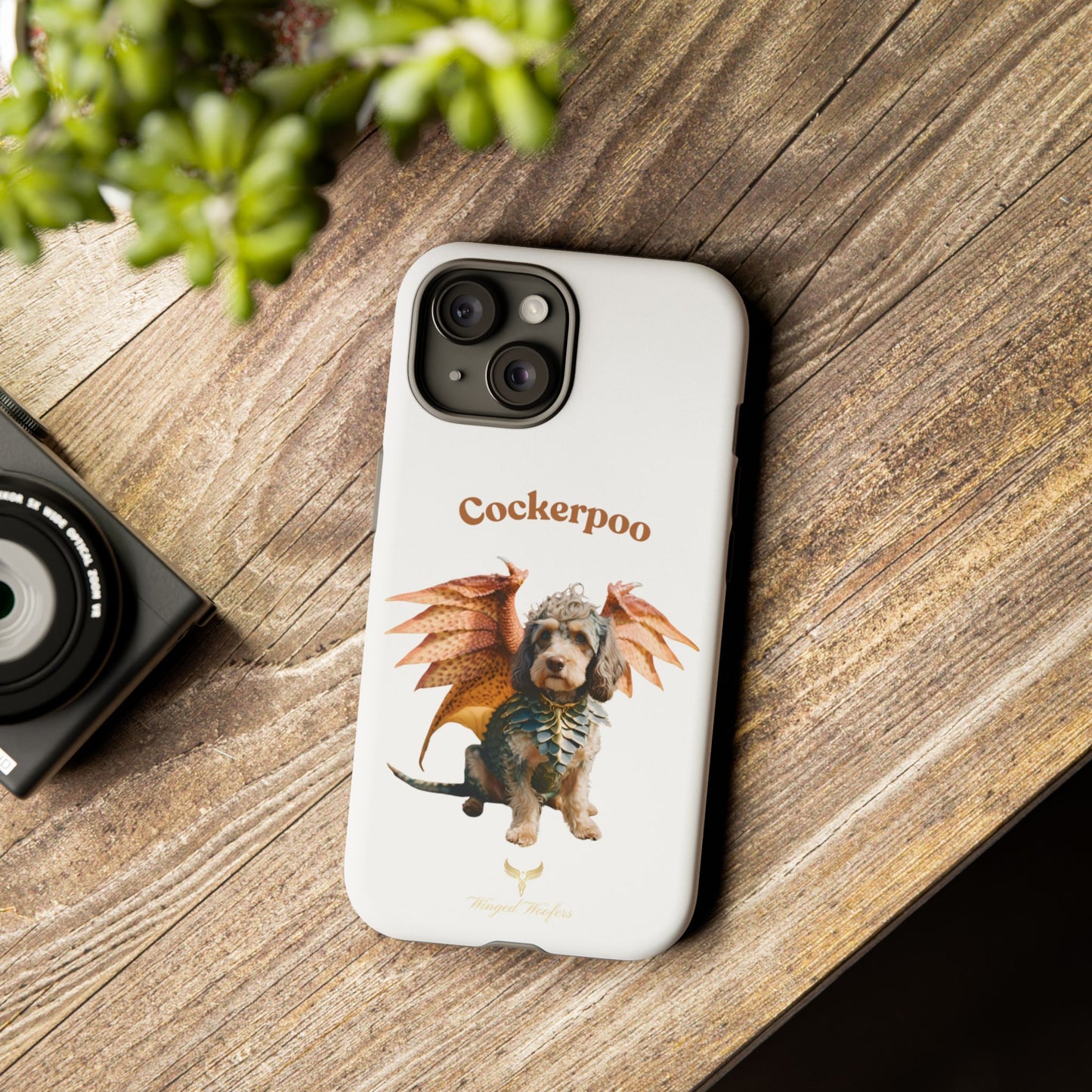 Cockerpoo Dragon Phone Case – Tough & Whimsical Pet Lover Gift