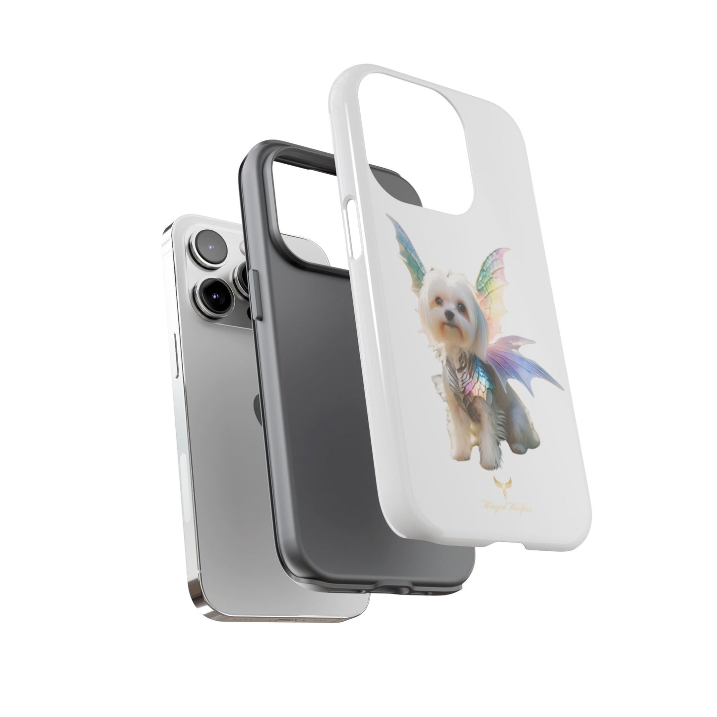 Maltese Dog with Wings Tough Phone Cases