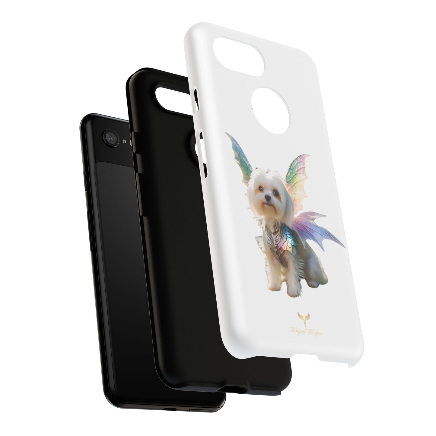 Maltese Dog with Wings Tough Phone Cases