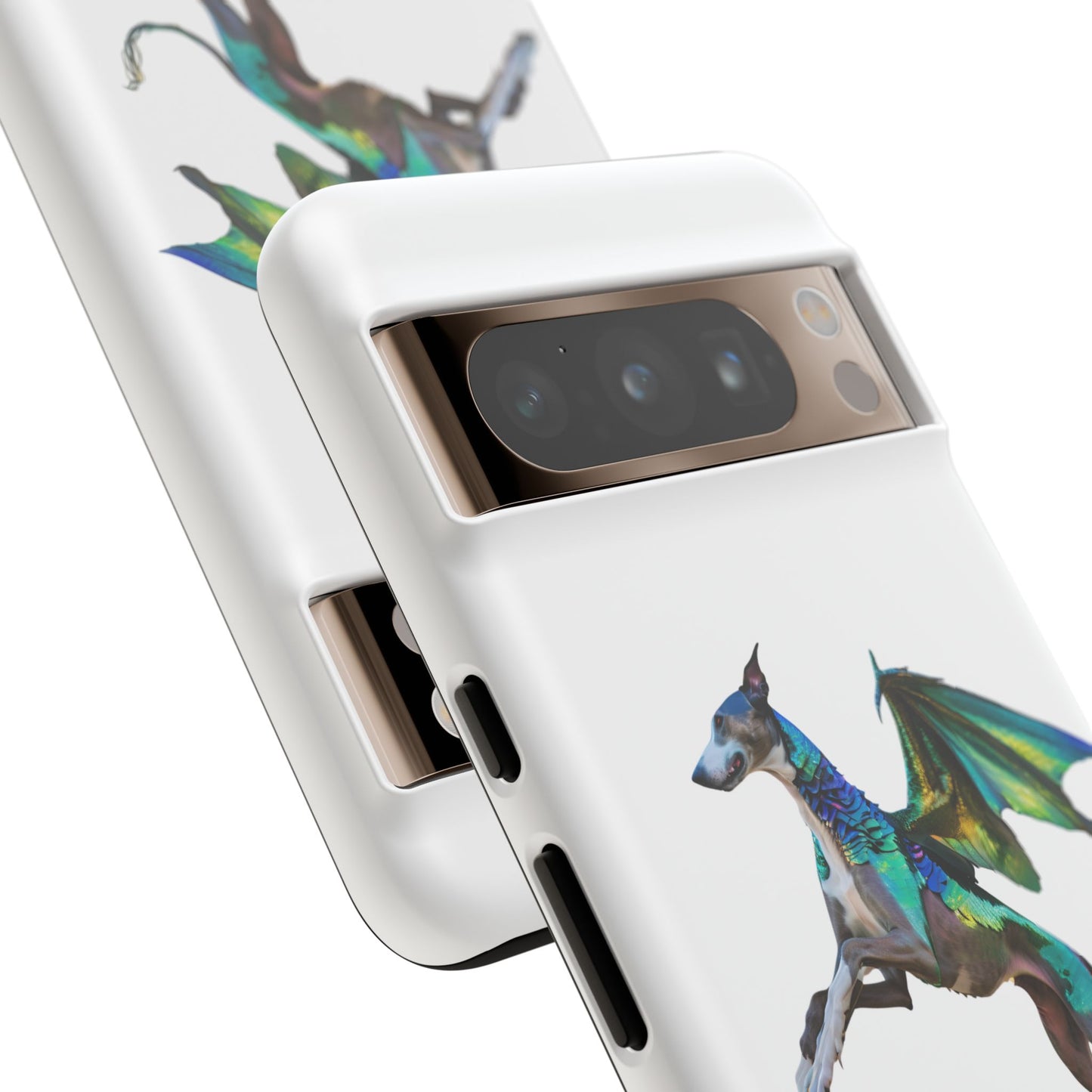 Fantasy Greyhound Dog Phone Case - Whimsical Winged Design for Pet Lovers