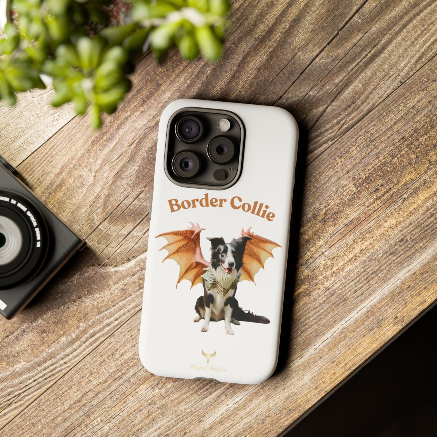 Border Collie Dragon Phone Case - Tough Cases for Dog Lovers