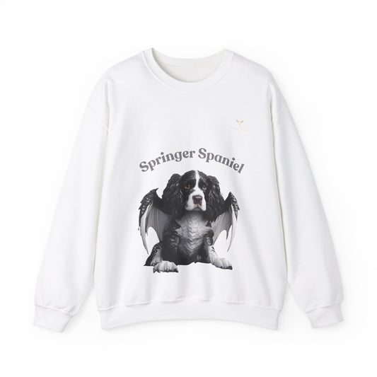 Springer Spaniel Wings Unisex Crewneck Sweatshirt - Cozy Pet Lover Gift