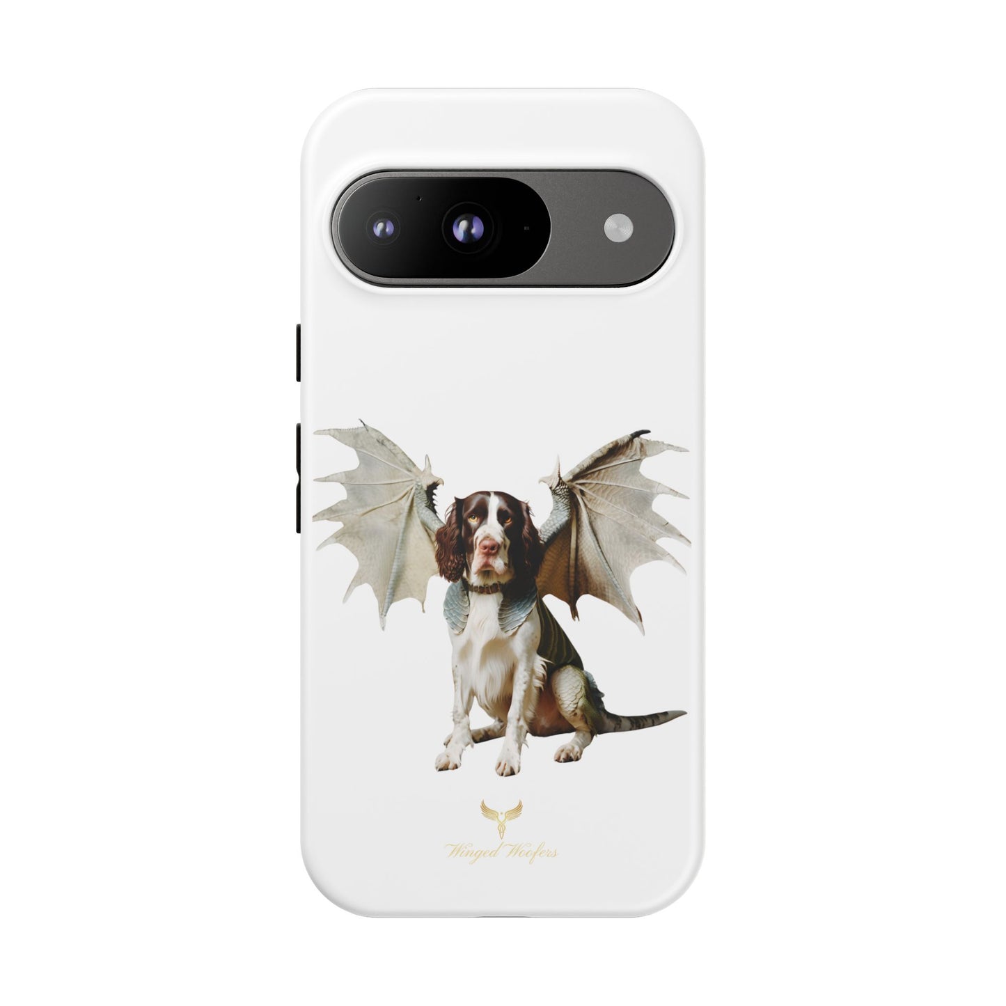 Fantasy Springer Spaniel Dog Phone Case - Tough Cases with Winged Companion Design