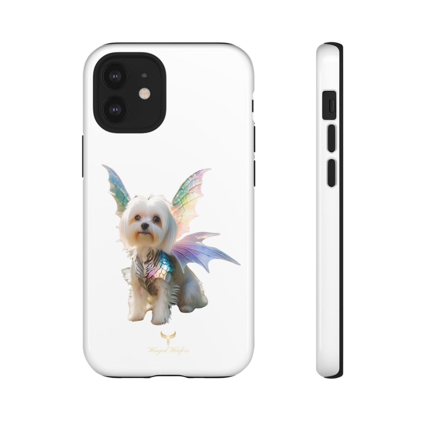 Maltese Dog with Wings Tough Phone Cases