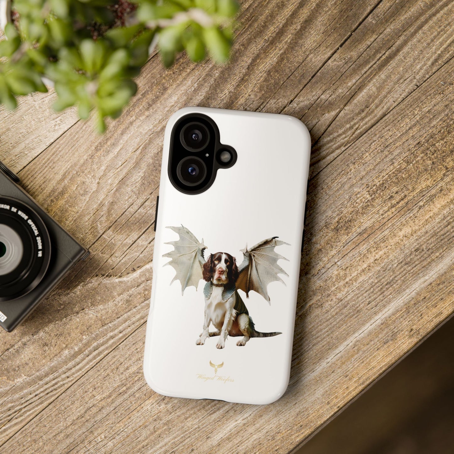 Fantasy Springer Spaniel Dog Phone Case - Tough Cases with Winged Companion Design