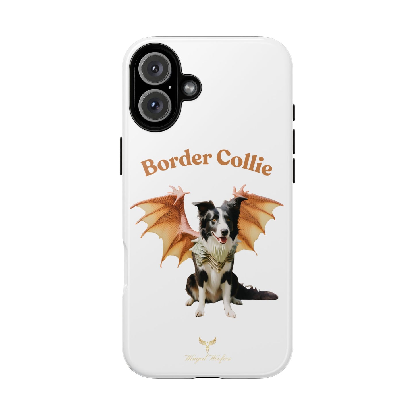 Border Collie Dragon Phone Case - Tough Cases for Dog Lovers