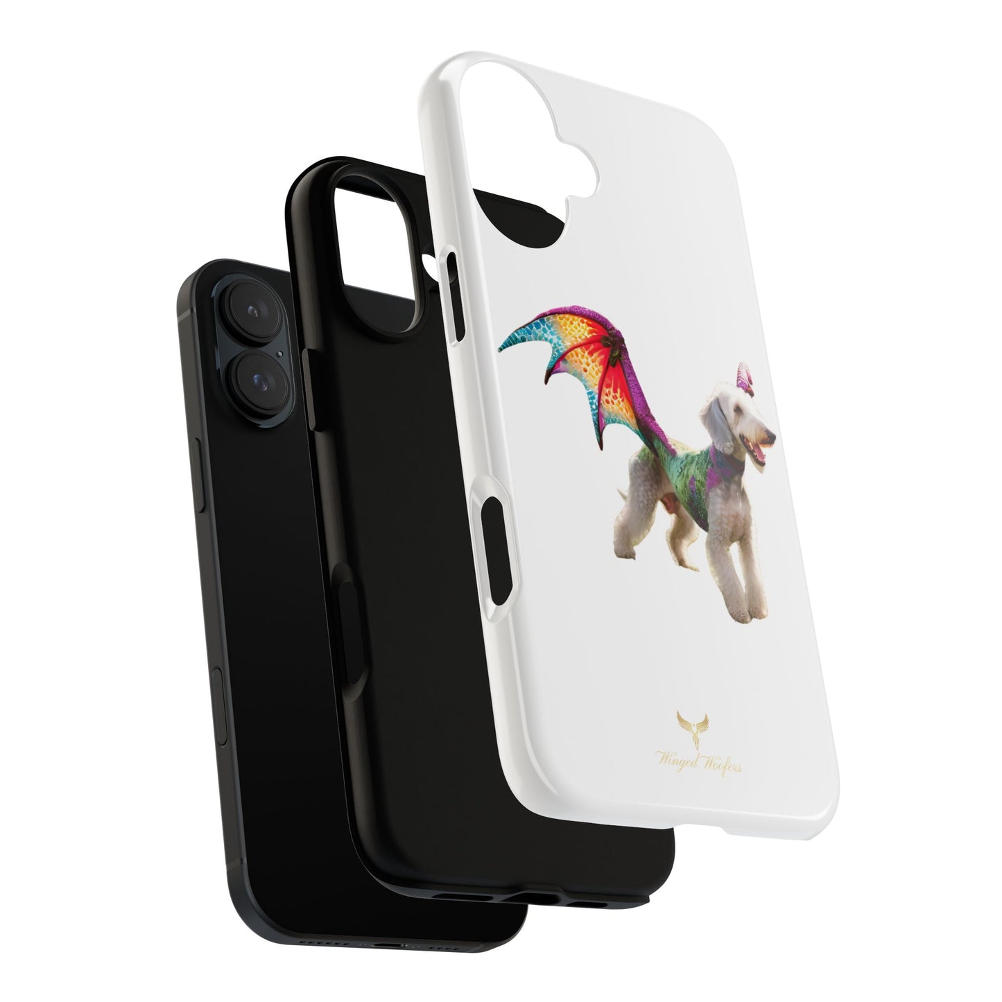 Mythical Bedlington Terrier with Wings Dog iPhone Case | Tough Cases for Pet Lovers