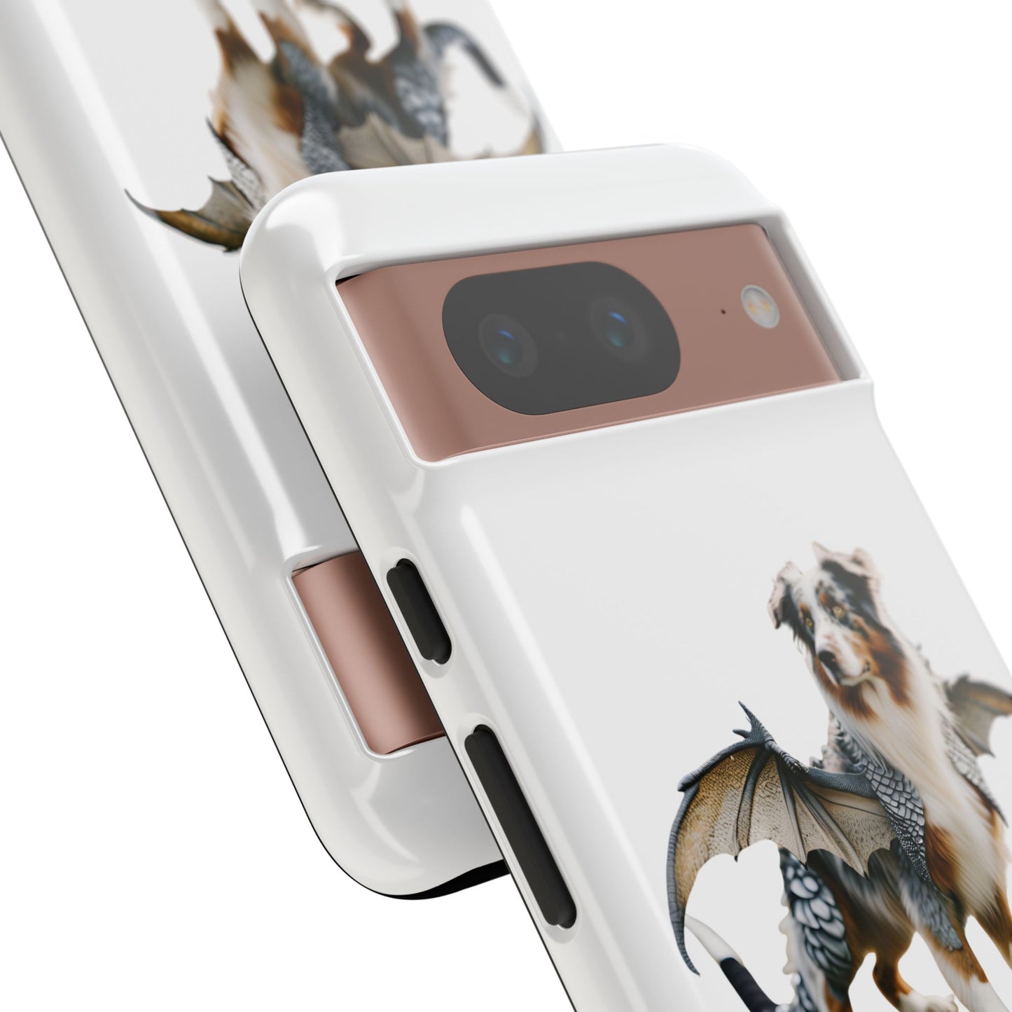 Fantasy Australian Shepherd Dog Phone Case with Wings - Tough Cases for Animal Lovers