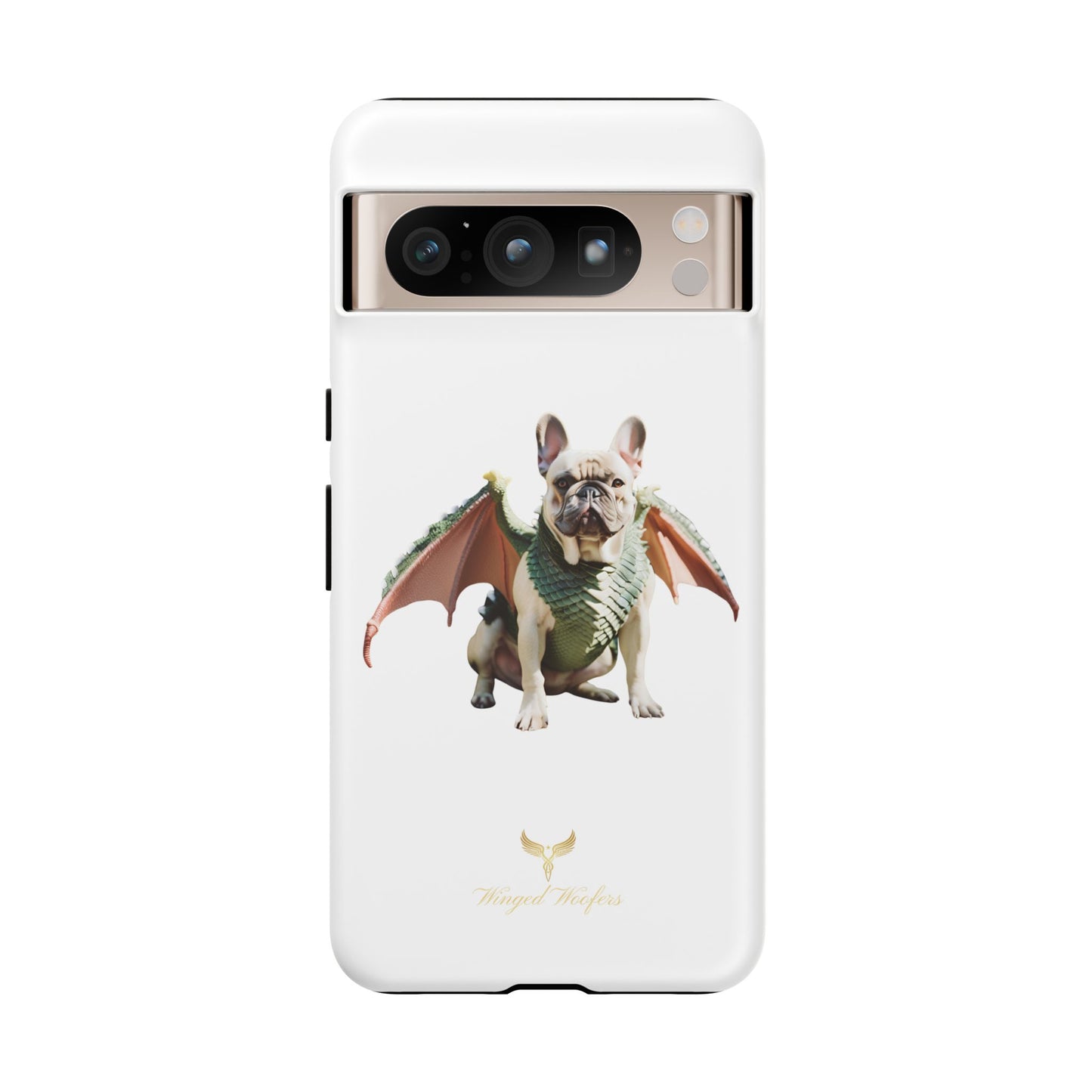 Fantasy French Bulldog Pet Phone Case with Dog in Wings Design