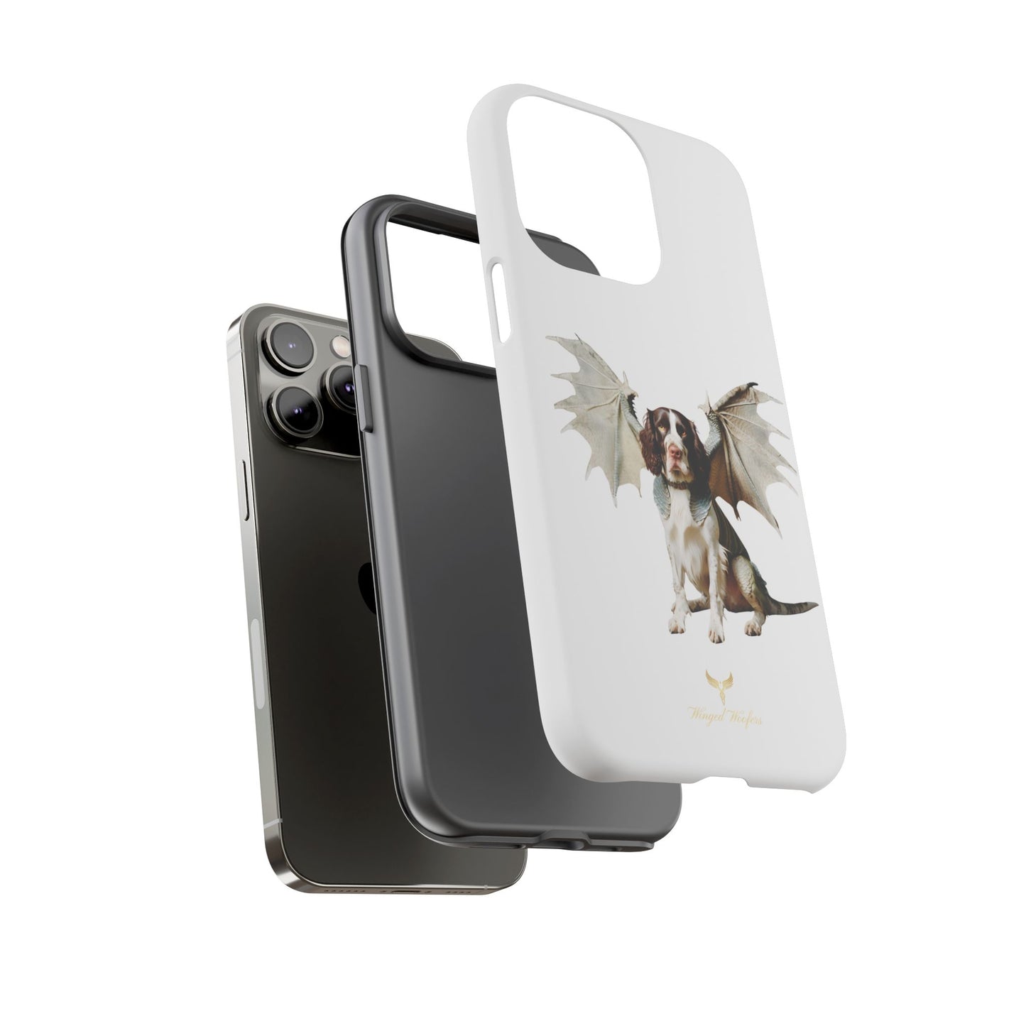 Fantasy Springer Spaniel Dog Phone Case - Tough Cases with Winged Companion Design