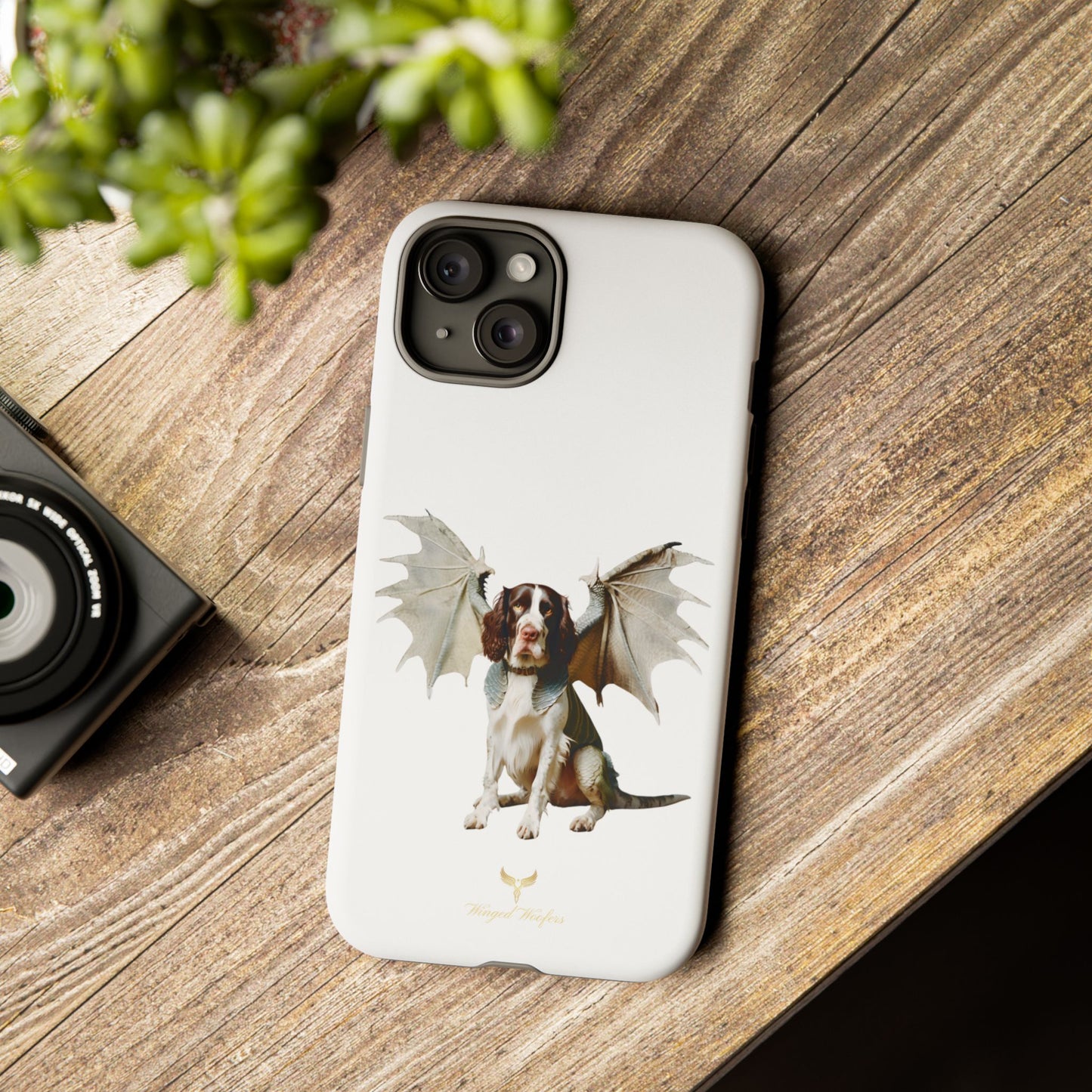 Fantasy Springer Spaniel Dog Phone Case - Tough Cases with Winged Companion Design